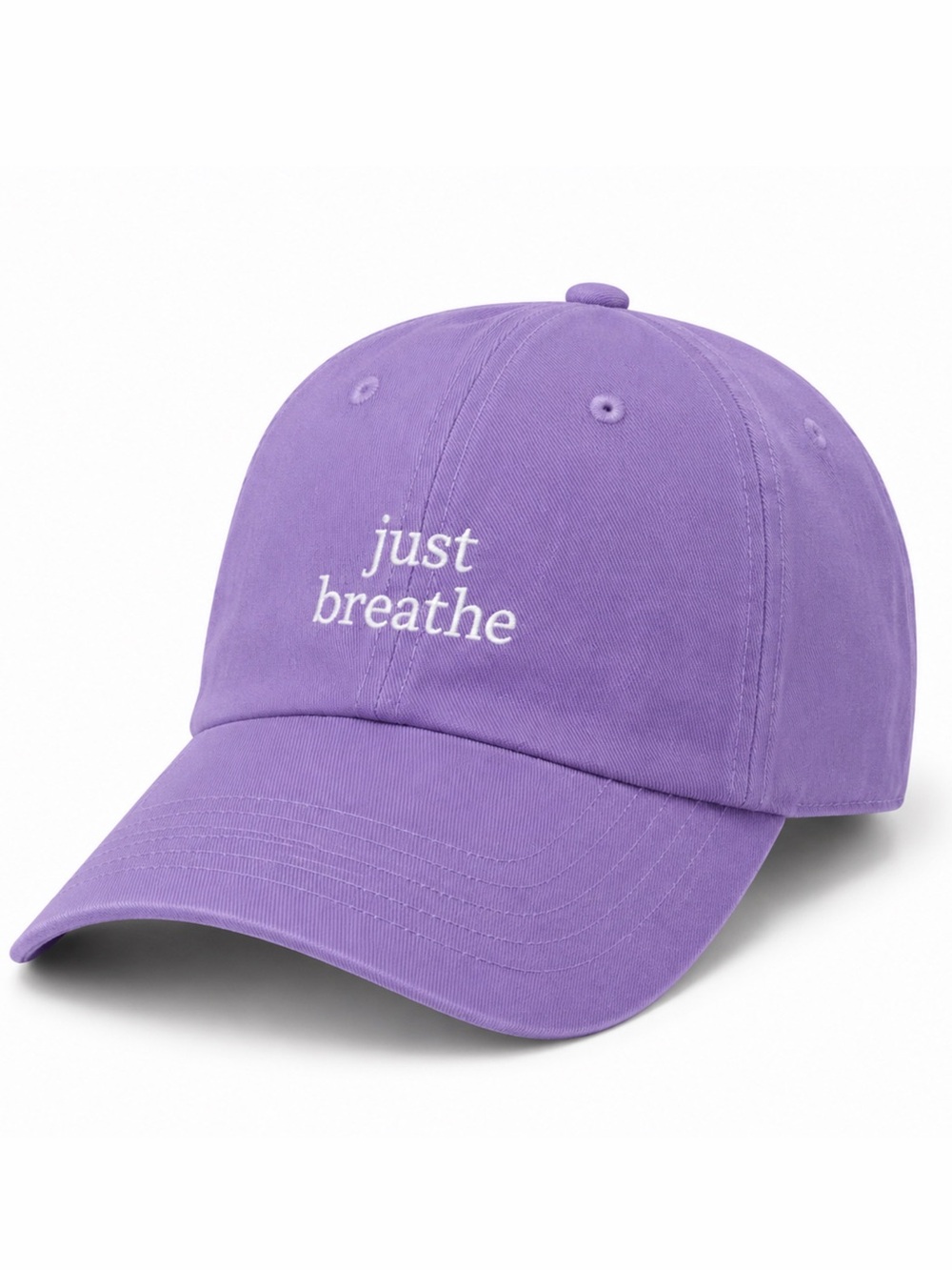 💜 Just Breathe Embroidered Embroidered Dad Hat Minimal Adjustable Cap Unisex!